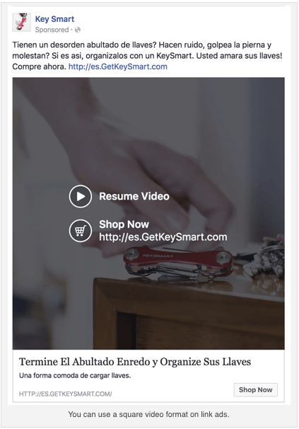 Facebook video carousel